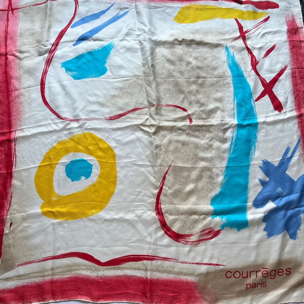 Courrages Paris Vintage silk scarf made in Italy
